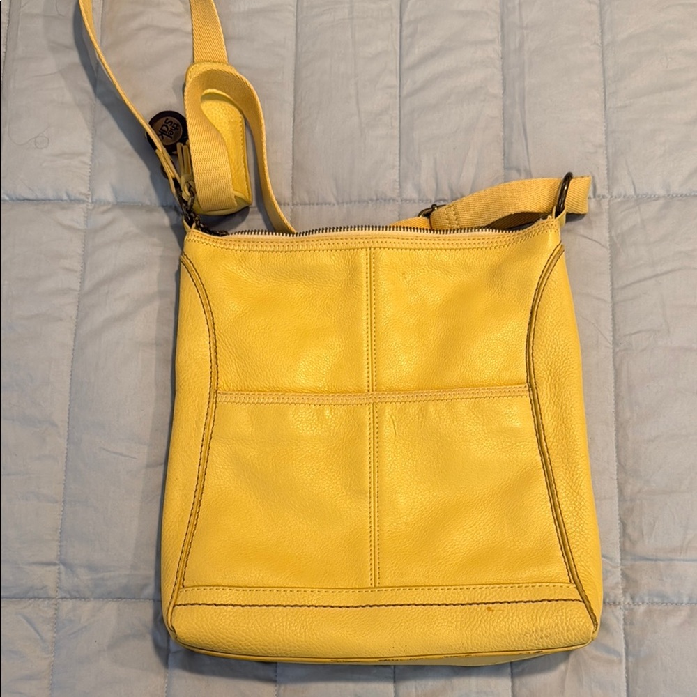 The Sak Bright Yellow Leather Crossbody Bag - Picture 2 of 4